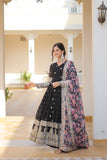 Faux Georgette with Embroidery Zari Sequins-work