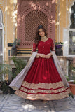 Faux Blooming with Embroidery Zari Sequins-work