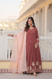 Faux Georgette with Zari Thread & Sequins Embroidery
