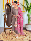 Suit (pure chanderi with linen dupatta)