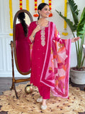 Red VISCOSE CHANDERI